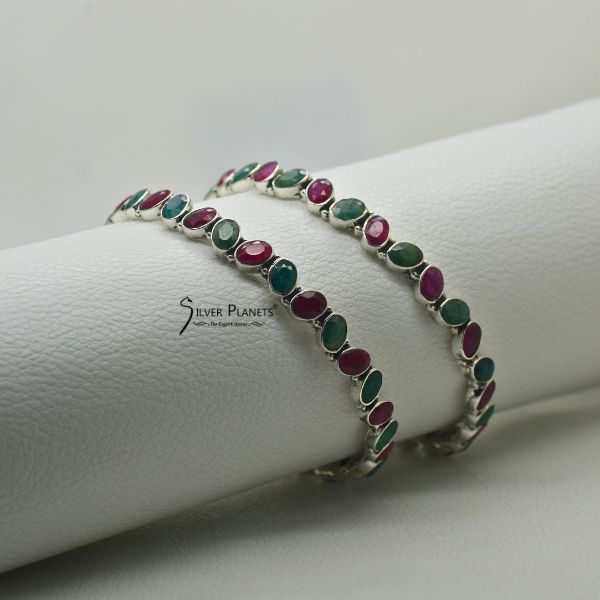 Ruby & Emerald bangles