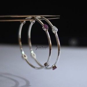 Ruby & Cubic Zirconia bangles