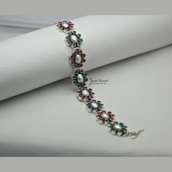 Pearl Ruby & Emerald Bracelet