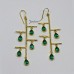 Greenonyx Beauties in Gold Earrings