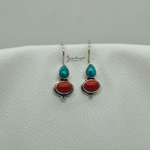 Turquoise coral Earrings