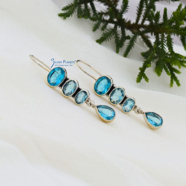 Blue Topaz Earrings