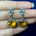 Citrine Pearl Earrings