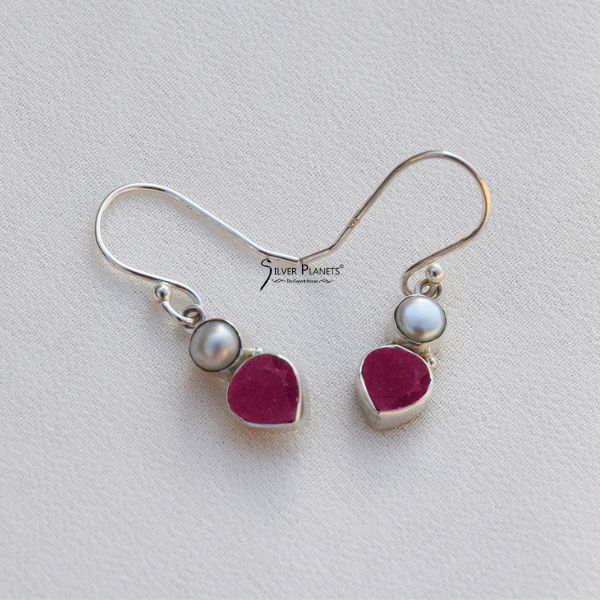 Ruby Pearl Earrings