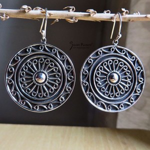 Oxidized Silver Earrings