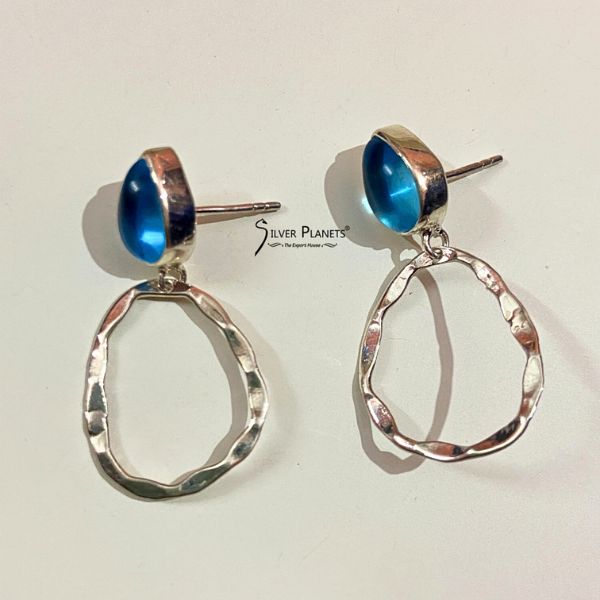 Blue chalcedony Earrings