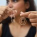 Black Onyx Hoop Earrings