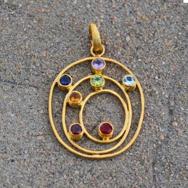 Chakra Pendant Gold polished