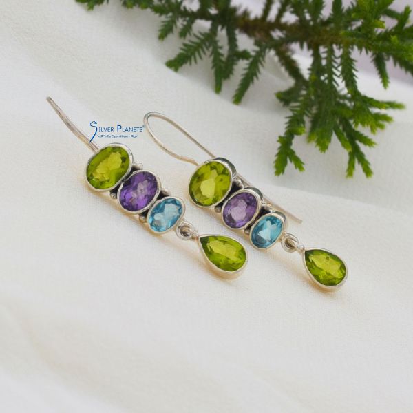 Peridot Amethyst & Blue Topaz